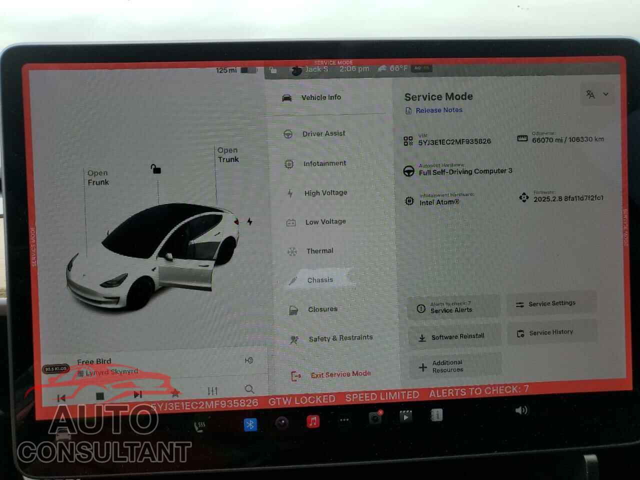 TESLA MODEL 3 2021 - 5YJ3E1EC2MF935826