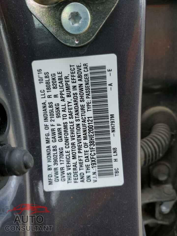HONDA CIVIC 2017 - 19XFC1F38HE200121