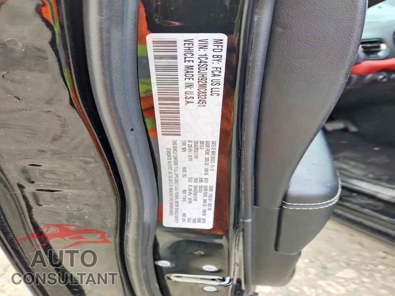DODGE DURANGO 2021 - 1C4SDJH92MC832451