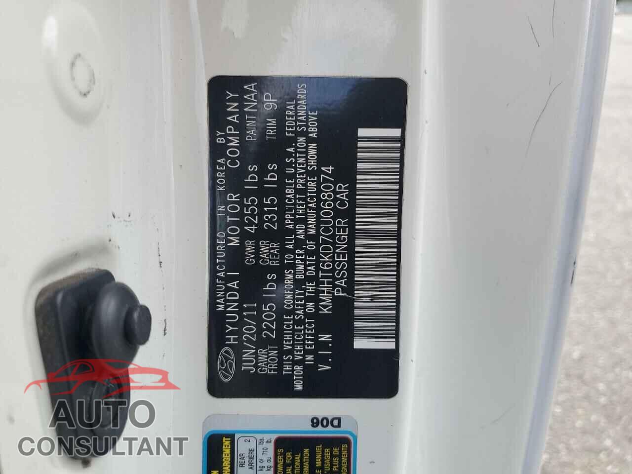 HYUNDAI GENESIS 2012 - KMHHT6KD7CU068074