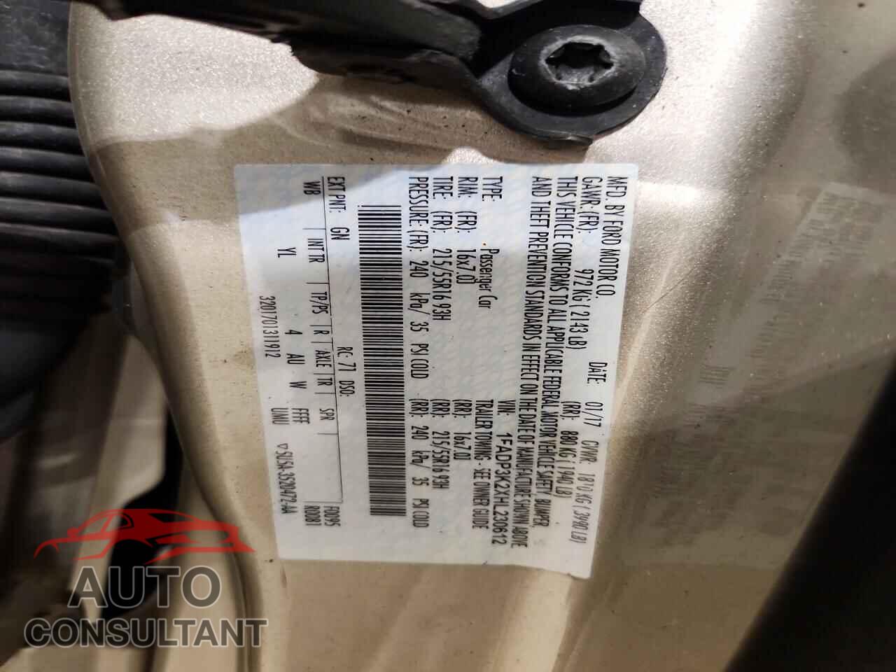 FORD FOCUS 2017 - 1FADP3K2XHL230612