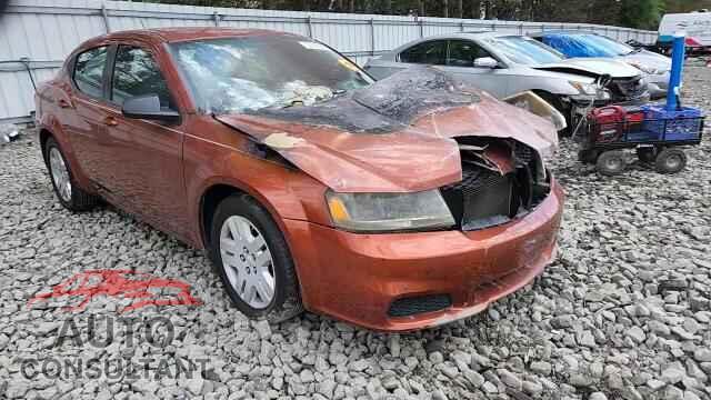 DODGE AVENGER 2012 - 1C3CDZAB9CN276663