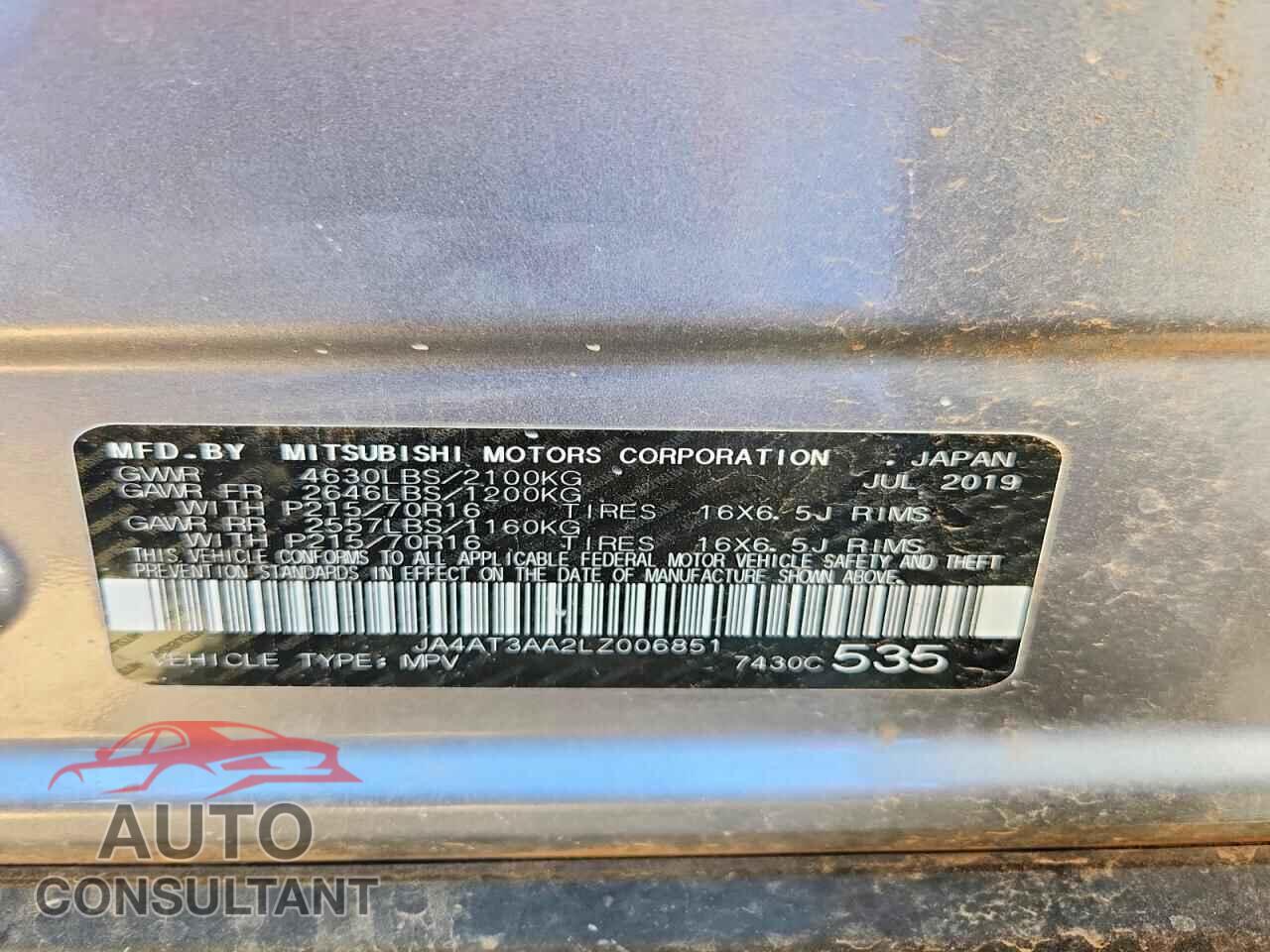 MITSUBISHI ECLIPSE 2020 - JA4AT3AA2LZ006851