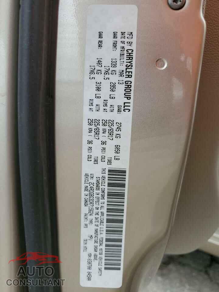 DODGE CARAVAN 2013 - 2C4RDGBG3DR715624