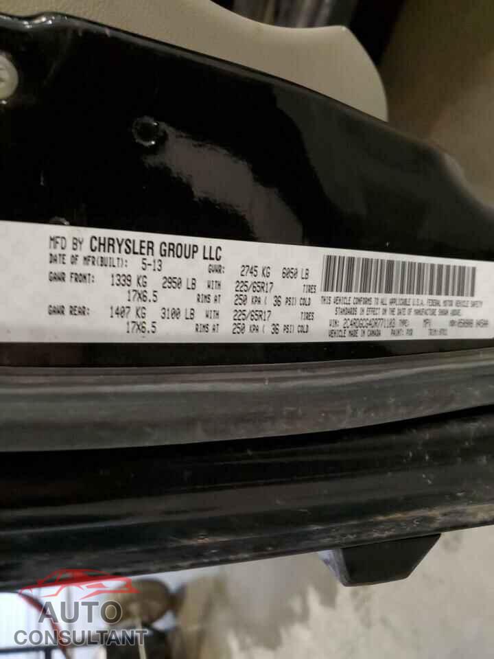DODGE CARAVAN 2013 - 2C4RDGCG4DR771103