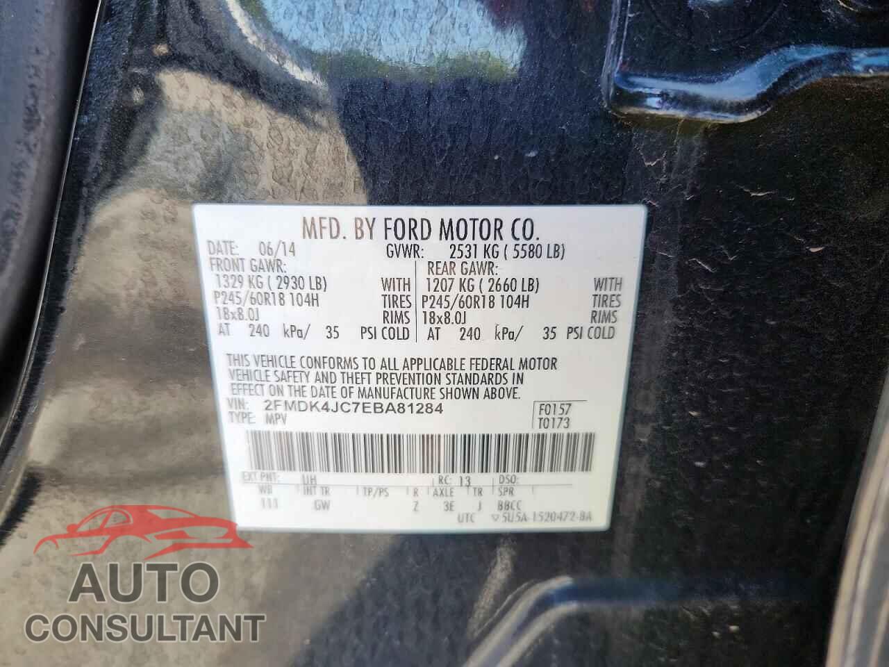 FORD EDGE 2014 - 2FMDK4JC7EBA81284