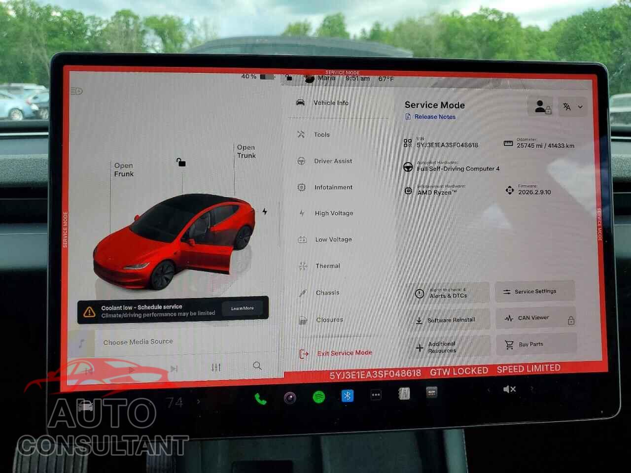 TESLA MODEL 3 2025 - 5YJ3E1EA3SF048618