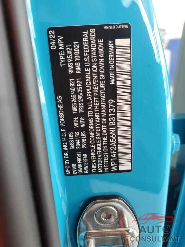 PORSCHE MACAN 2022 - WP1AF2A56NLB31379