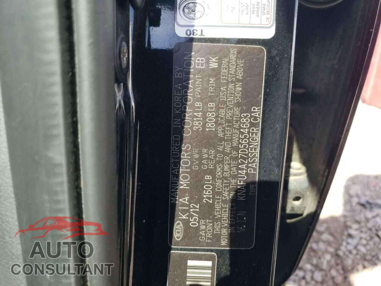 KIA FORTE 2013 - KNAFU4A27D5654683