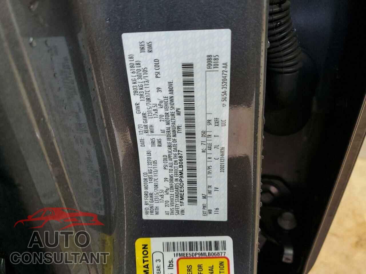 FORD BRONCO 2021 - 1FMEE5DP9MLB06877