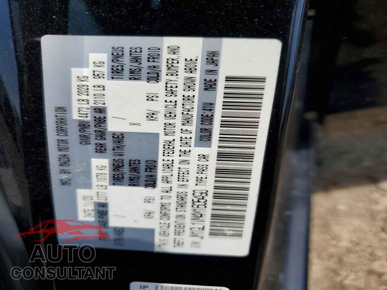 MAZDA 6 2021 - JM1GL1VM4M1605498
