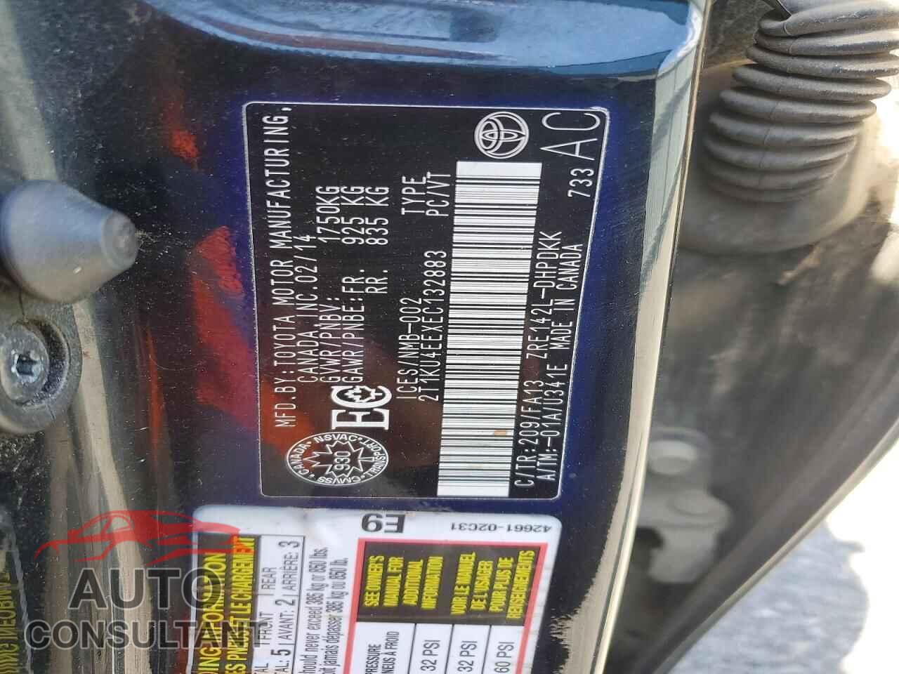 TOYOTA MATRIX 2014 - 2T1KU4EEXEC132883
