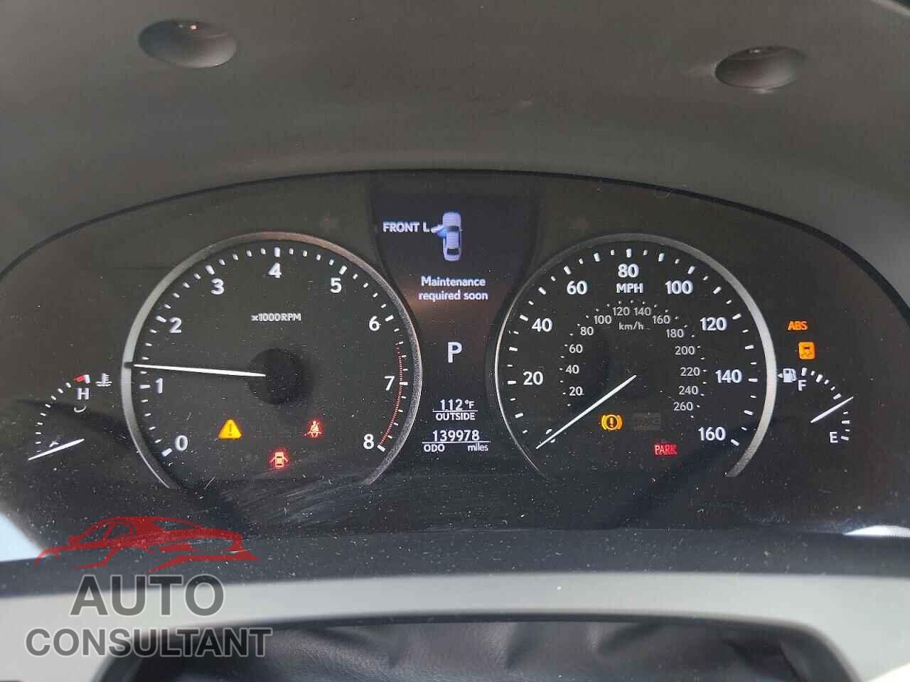 LEXUS LS460 2013 - JTHBL5EF8D5122042