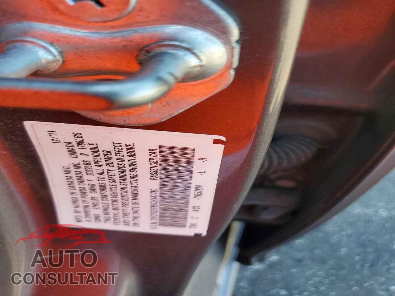 HONDA CIVIC 2012 - 2HGFB2F86CH541780