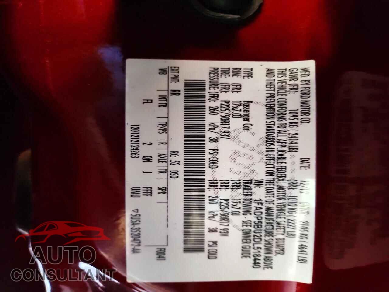 FORD CMAX 2013 - 1FADP5BU2DL518440