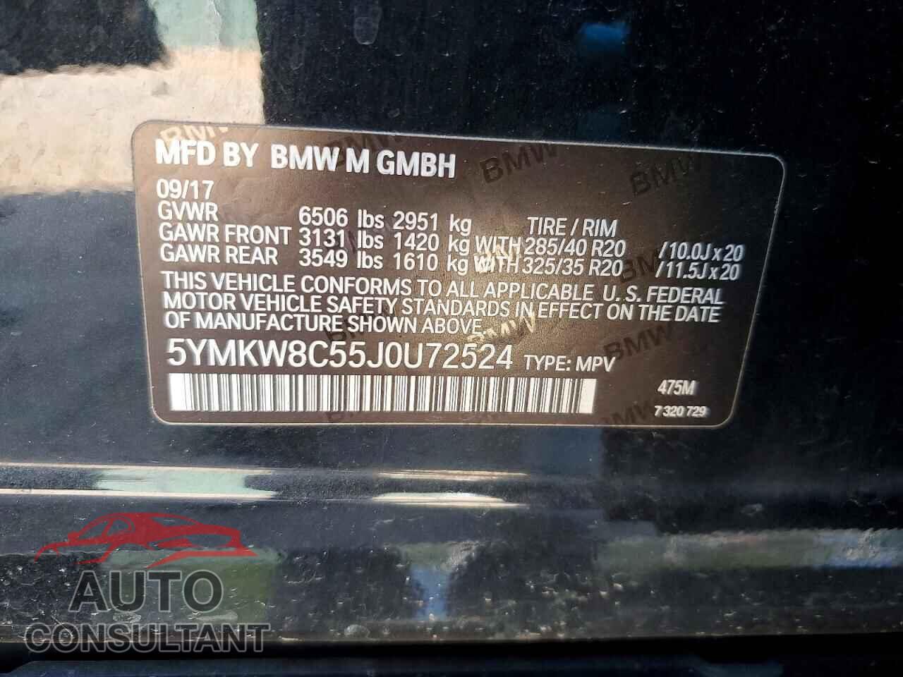 BMW X6 2018 - 5YMKW8C55J0U72524