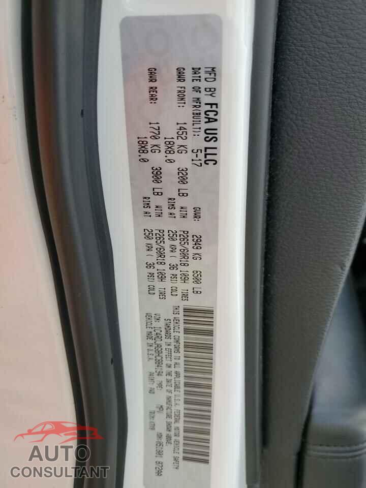 DODGE DURANGO 2017 - 1C4RDJAG8HC884194