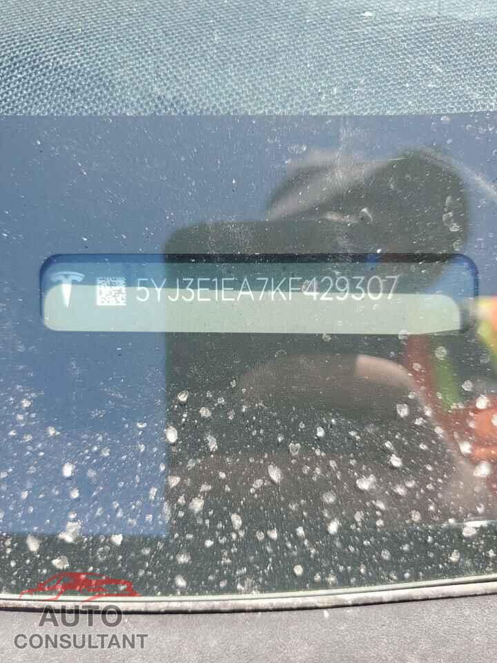 TESLA MODEL 3 2019 - 5YJ3E1EA7KF429307