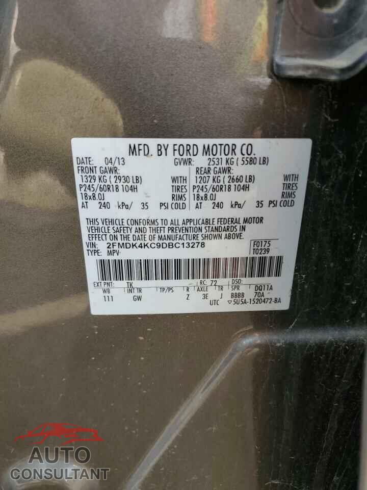 FORD EDGE 2013 - 2FMDK4KC9DBC13278