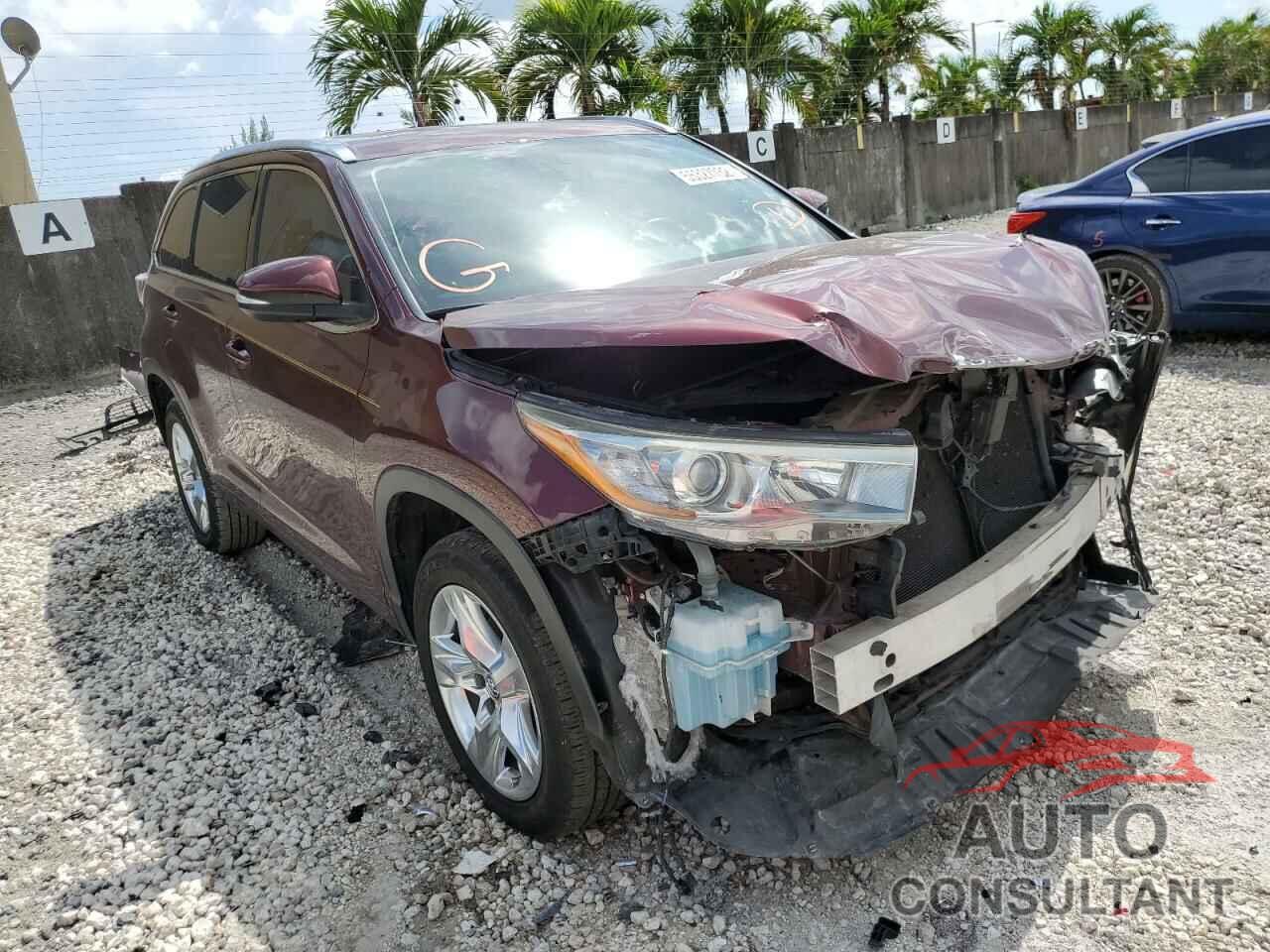 TOYOTA HIGHLANDER 2016 - 5TDYKRFH8GS159631