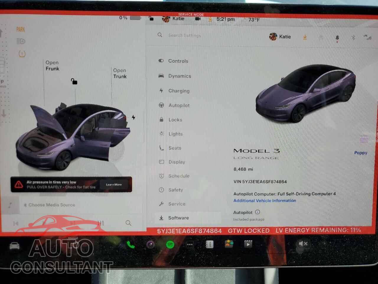 TESLA MODEL 3 2025 - 5YJ3E1EA6SF874864