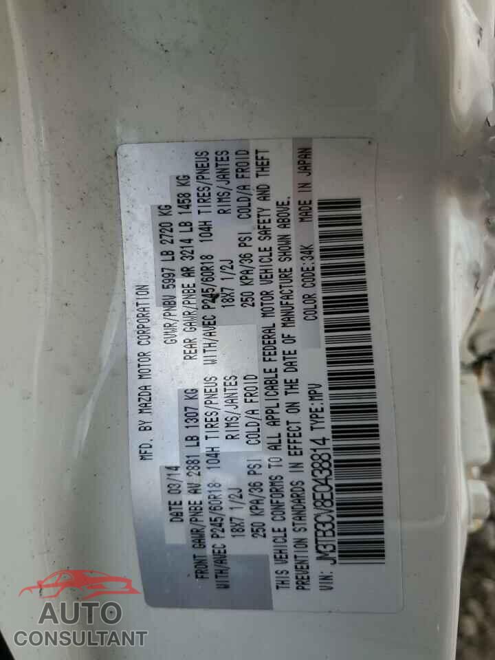 MAZDA CX-9 2014 - JM3TB3CV8E0438814