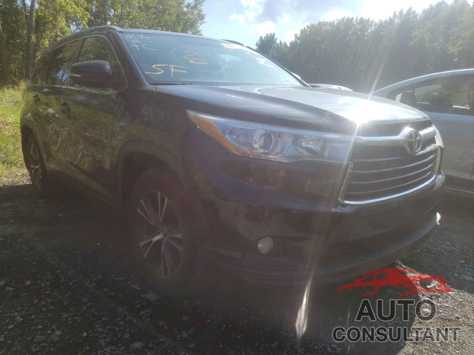 TOYOTA HIGHLANDER 2016 - 5TDJKRFH4GS252244