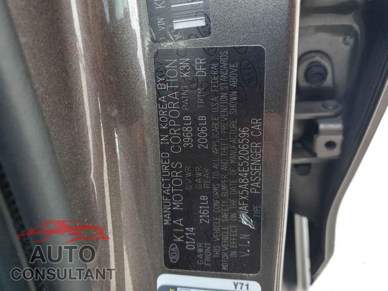 KIA FORTE 2014 - KNAFX5A84E5206596