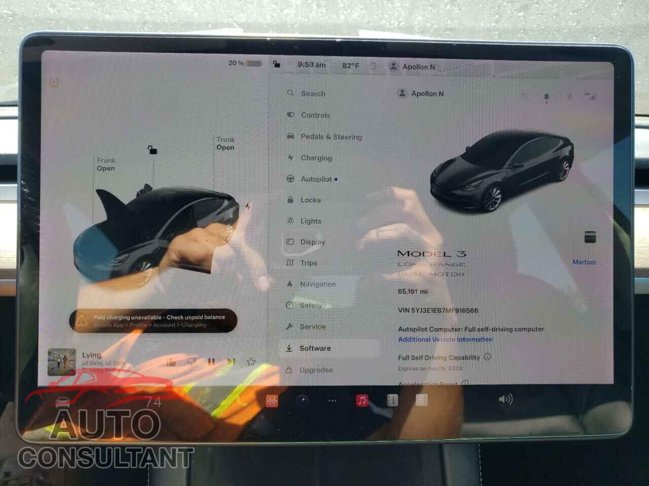 TESLA MODEL 3 2021 - 5YJ3E1EB7MF916566