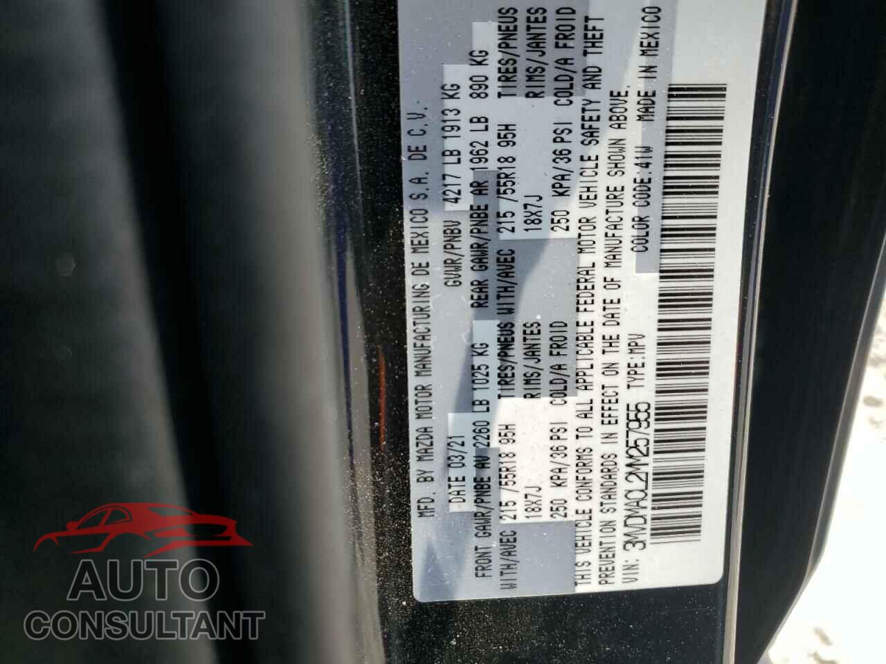 MAZDA CX30 2021 - 3MVDMACL2MM257955