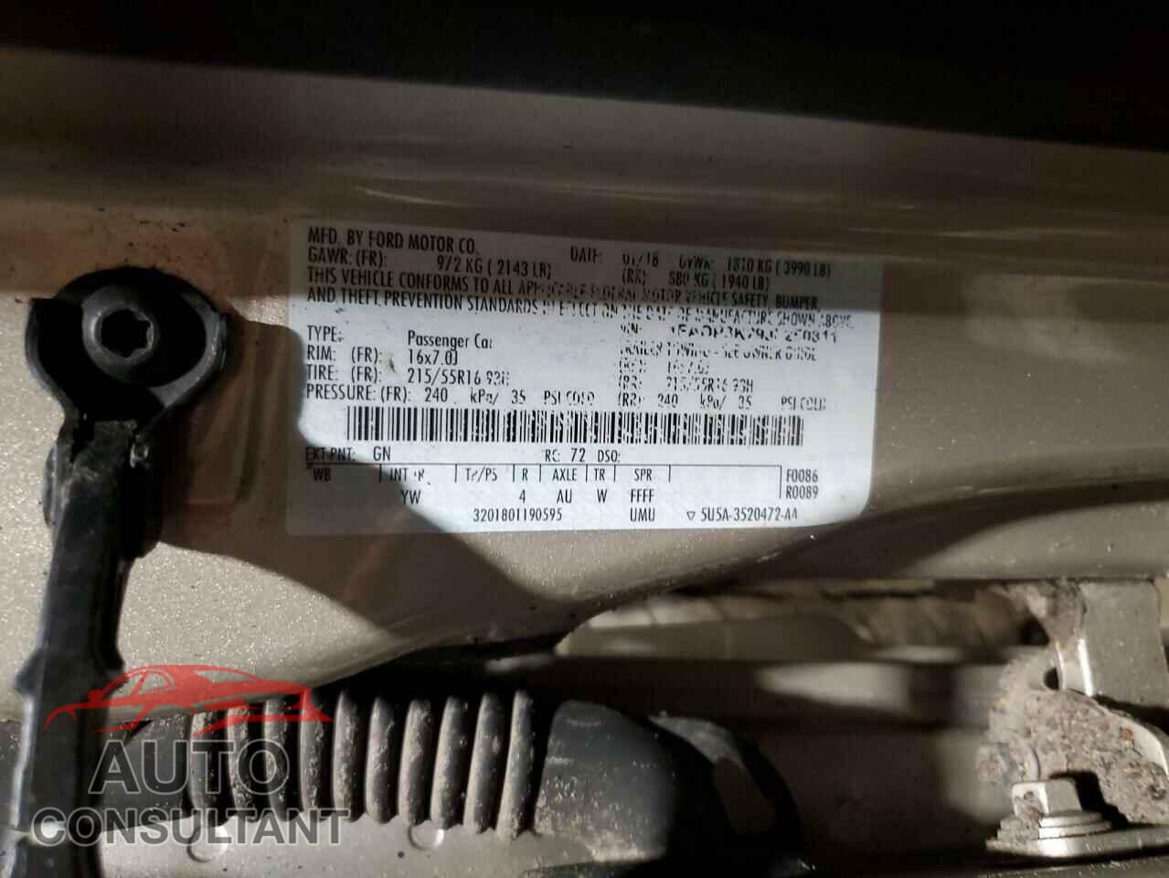 FORD FOCUS 2018 - 1FADP3K29JL250811