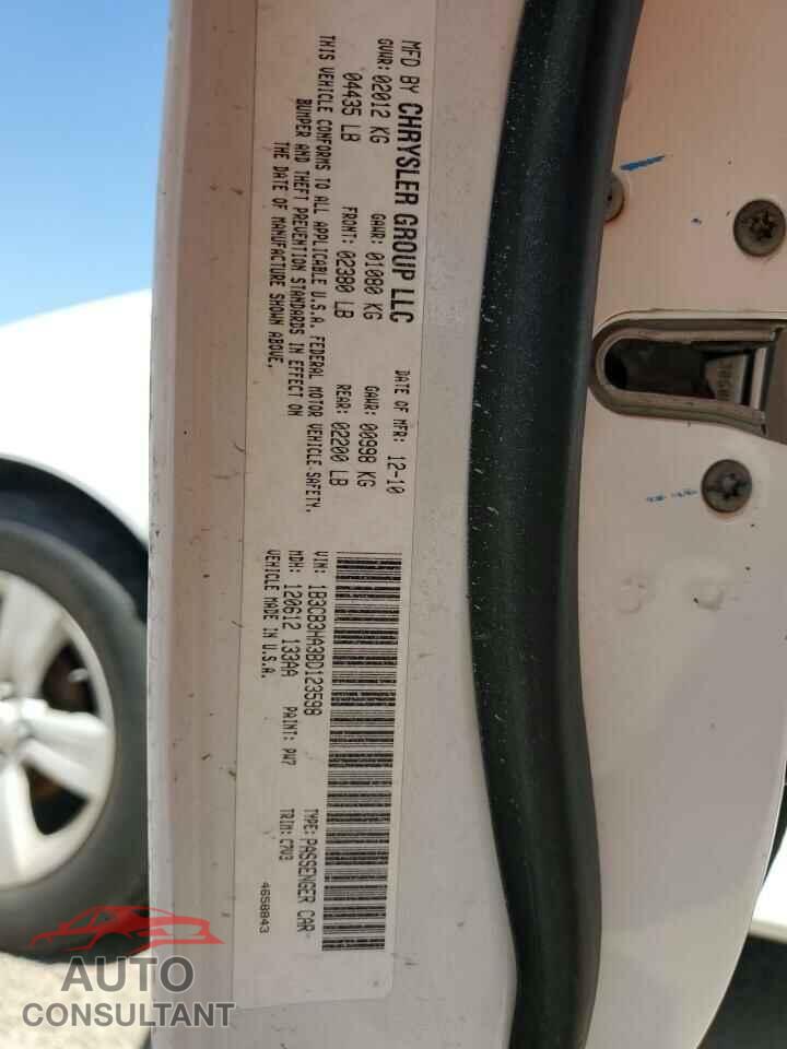 DODGE CALIBER 2011 - 1B3CB3HA3BD123598