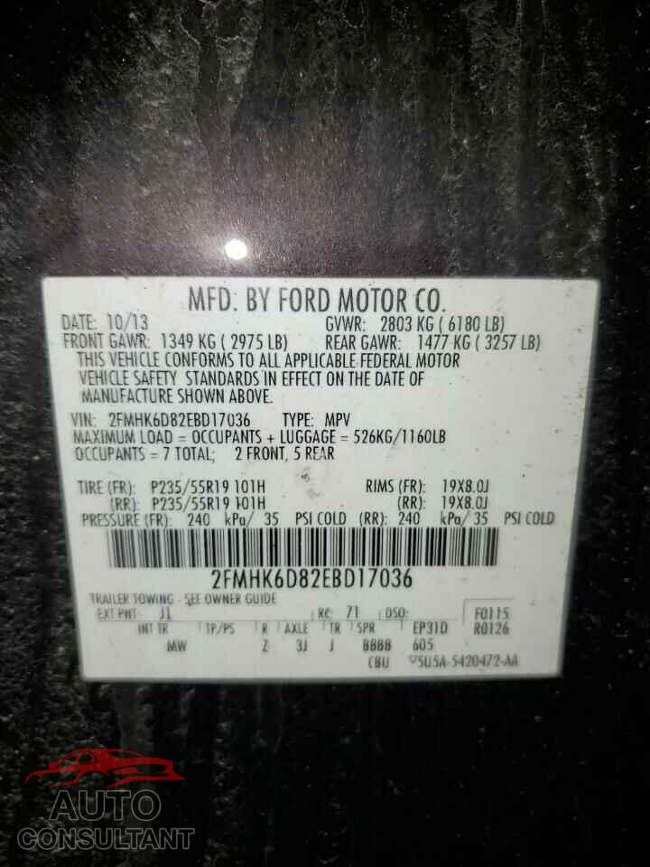 FORD FLEX 2014 - 2FMHK6D82EBD17036