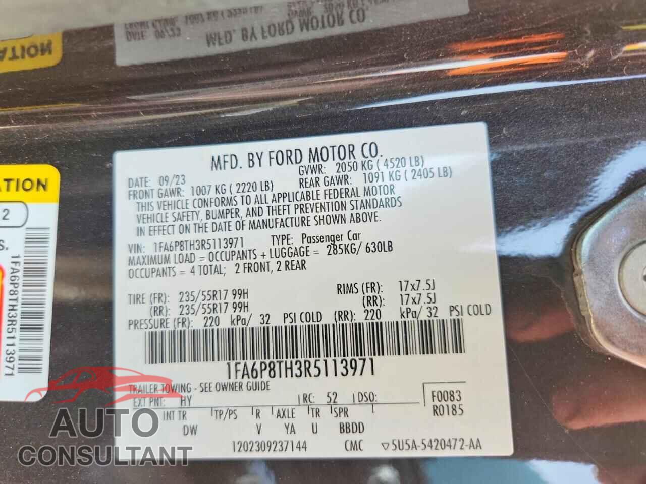 FORD MUSTANG 2024 - 1FA6P8TH3R5113971
