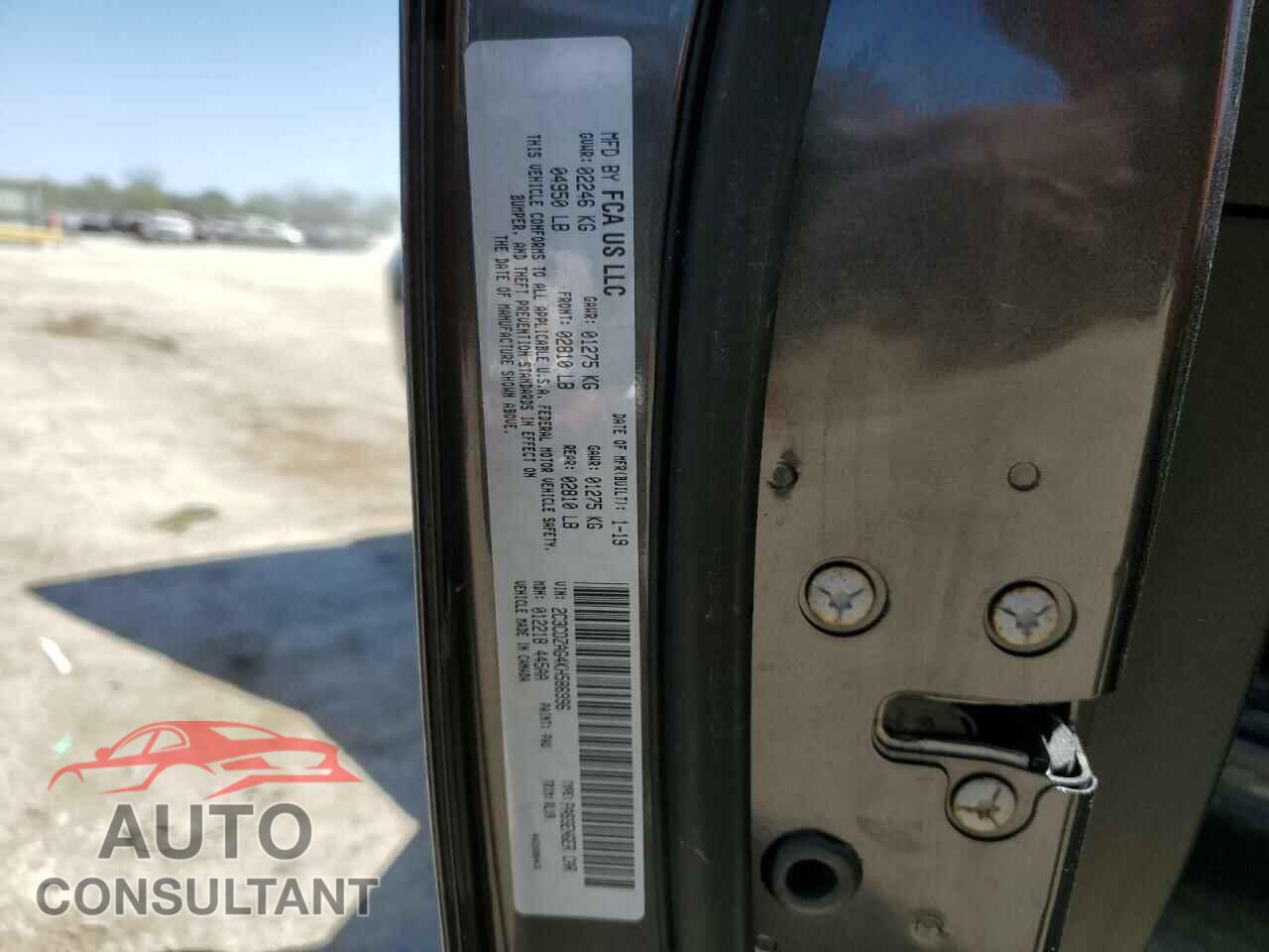 DODGE CHALLENGER 2019 - 2C3CDZAG4KH586996