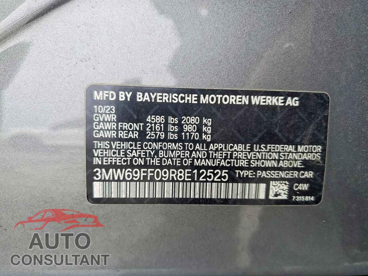 BMW 3 SERIES 2024 - 3MW69FF09R8E12525