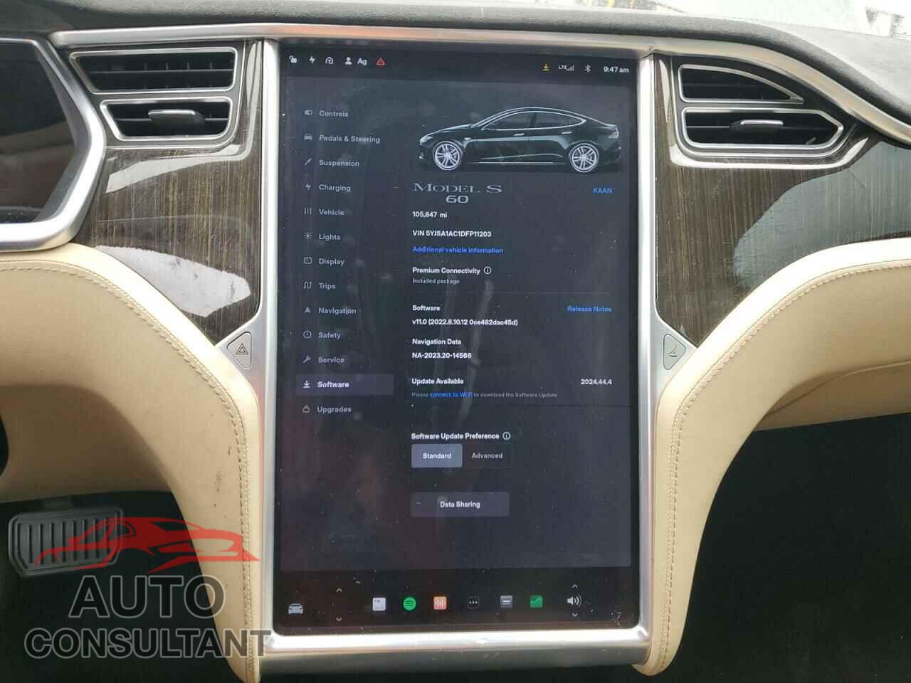 TESLA MODEL S 2013 - 5YJSA1AC1DFP11203