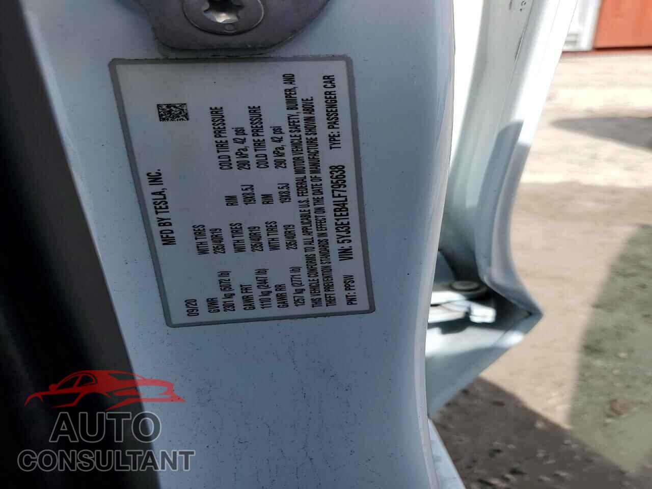 TESLA MODEL 3 2020 - 5YJ3E1EB4LF795638