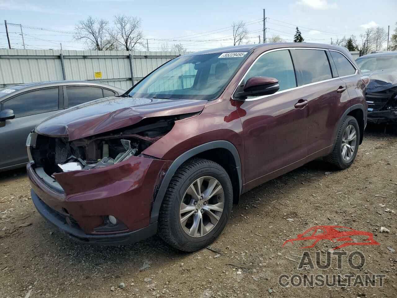 TOYOTA HIGHLANDER 2015 - 5TDBKRFH6FS149216