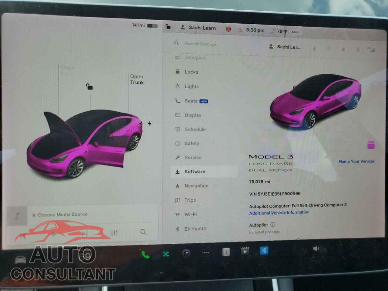 TESLA MODEL 3 2020 - 5YJ3E1EB5LF600596
