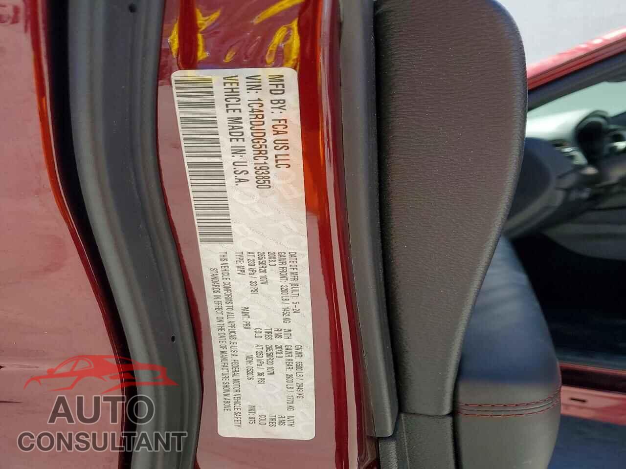 DODGE DURANGO 2024 - 1C4RDJDG5RC193850