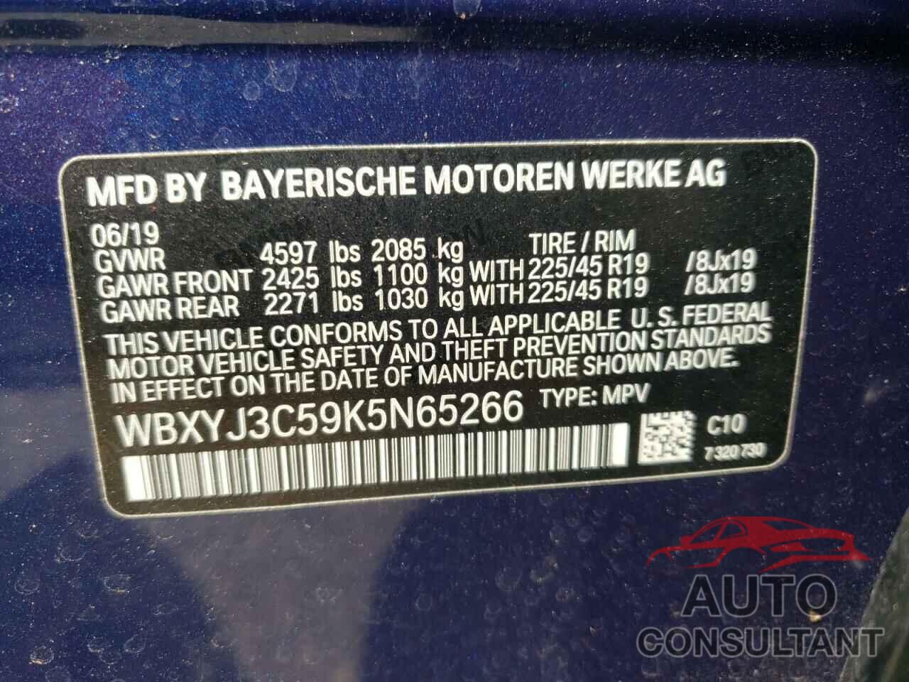 BMW X2 2019 - WBXYJ3C59K5N65266