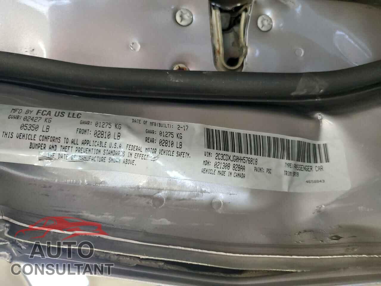 DODGE CHARGER 2017 - 2C3CDXJG0HH576818