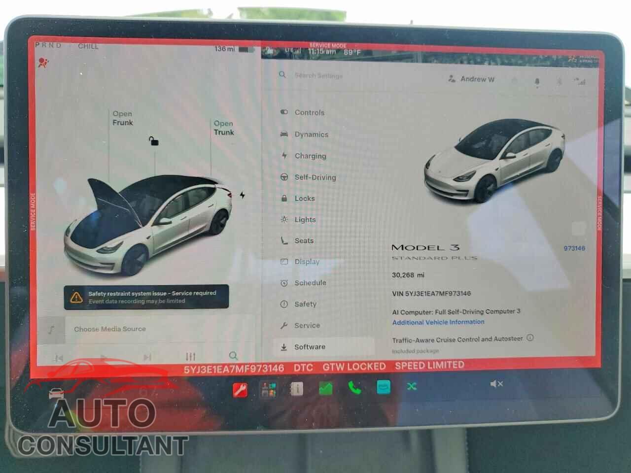TESLA MODEL 3 2021 - 5YJ3E1EA7MF973146