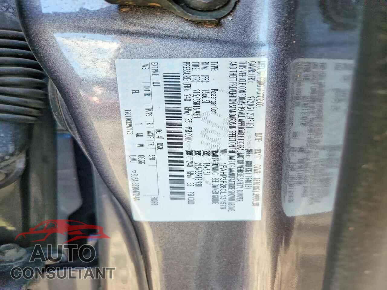 FORD FOCUS 2012 - 1FAHP3F28CL131579