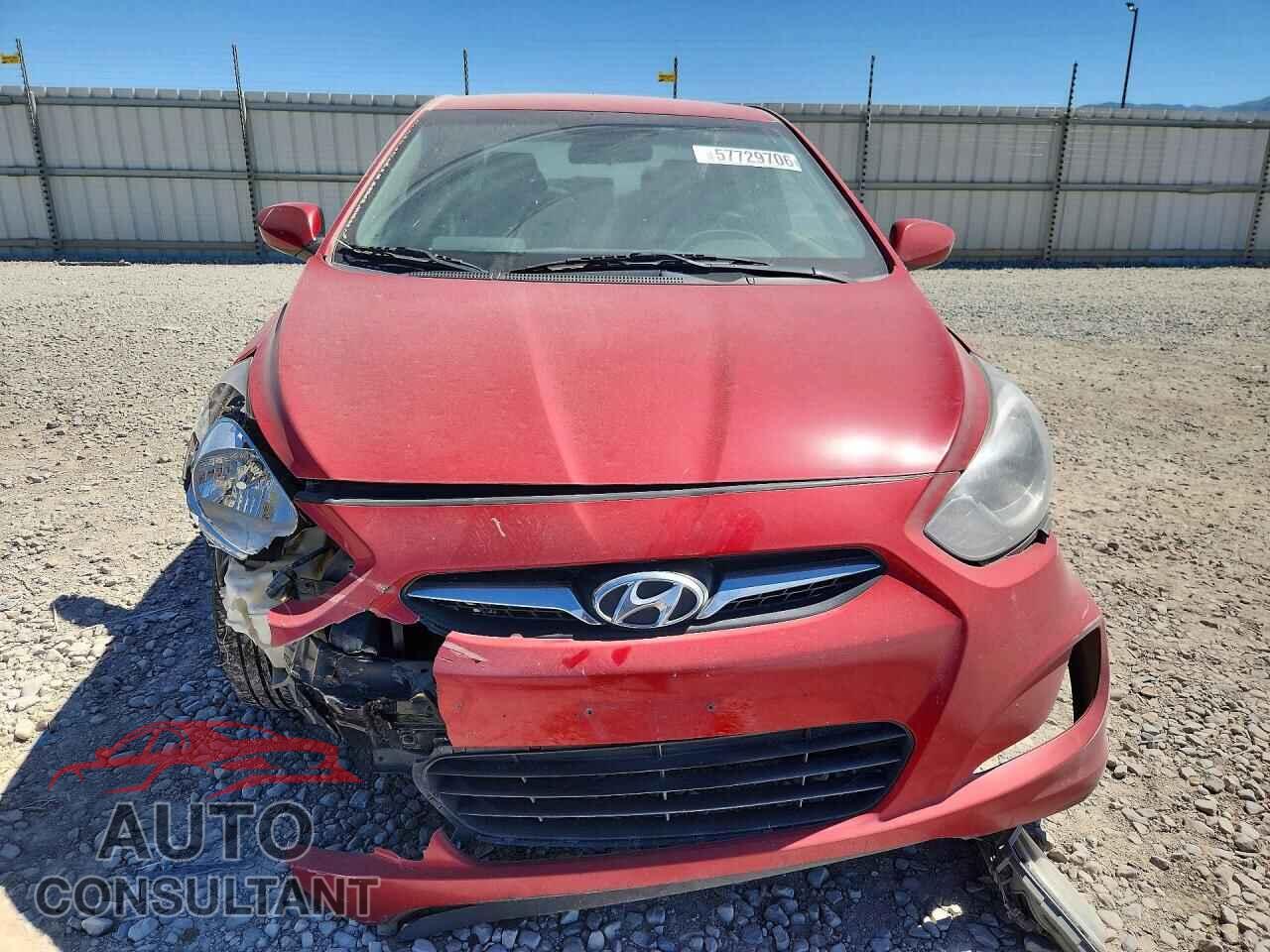 HYUNDAI ACCENT 2012 - KMHCU4AE9CU168568