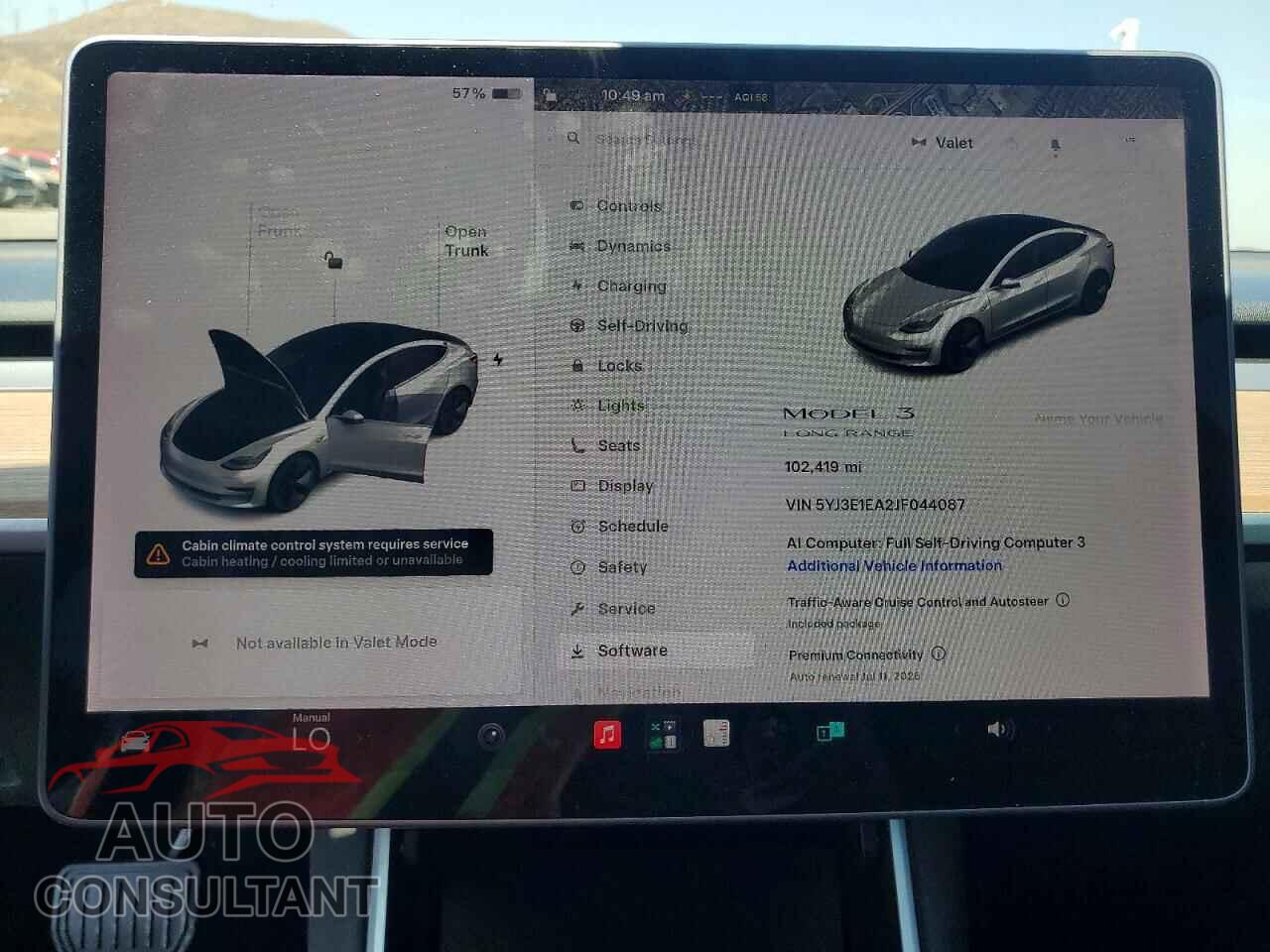 TESLA MODEL 3 2018 - 5YJ3E1EA2JF044087