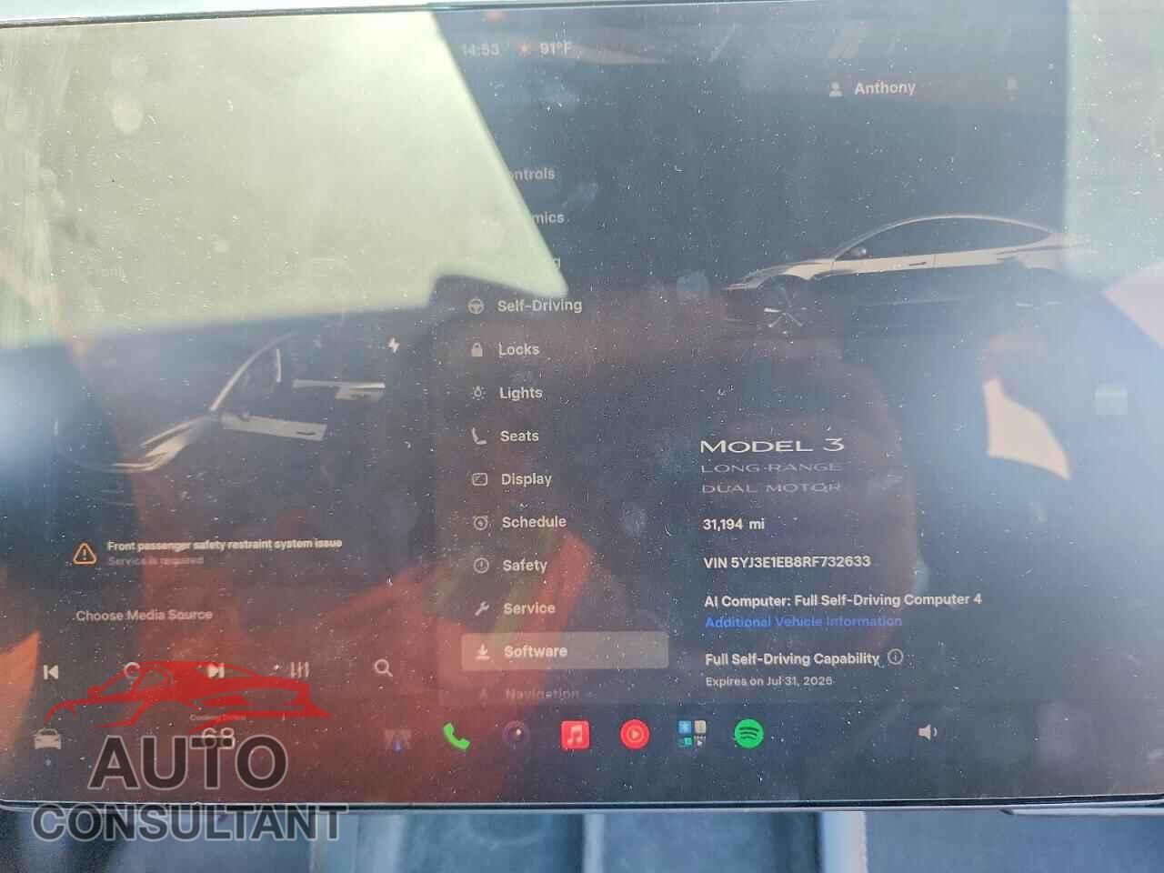 TESLA MODEL 3 2024 - 5YJ3E1EB8RF732633