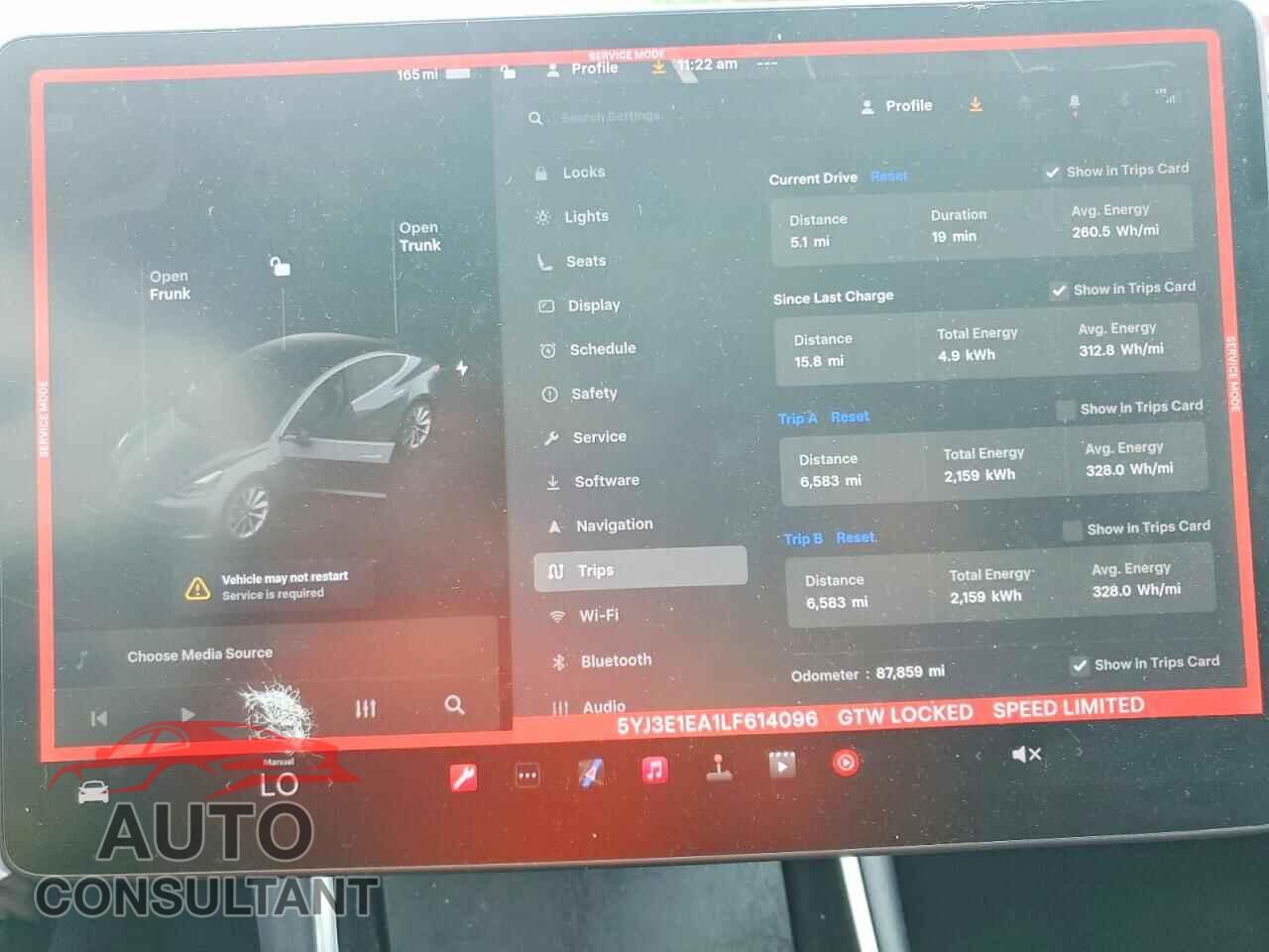 TESLA MODEL 3 2020 - 5YJ3E1EA1LF614096