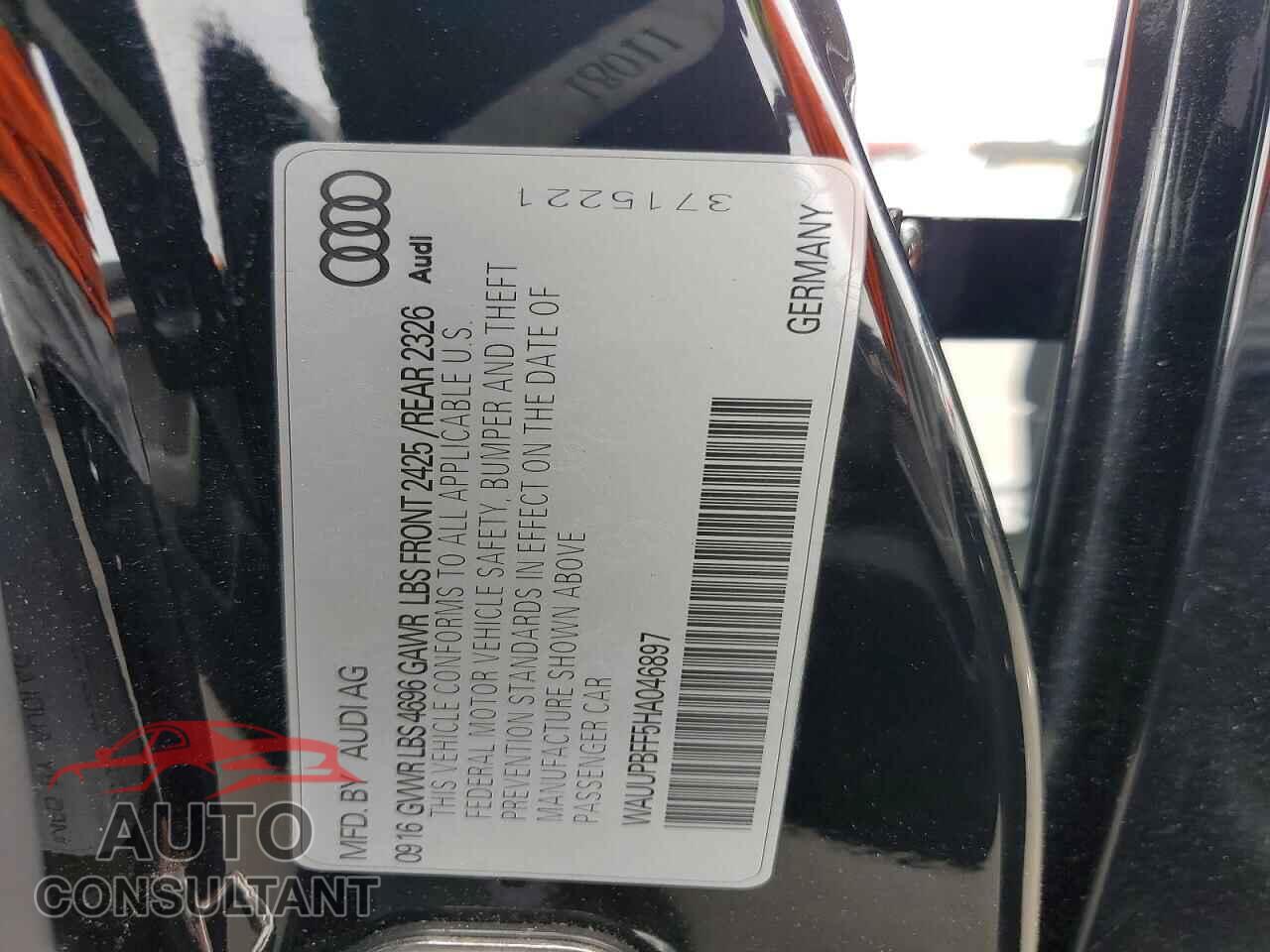 AUDI A3 2017 - WAUUPBFF5HA046897